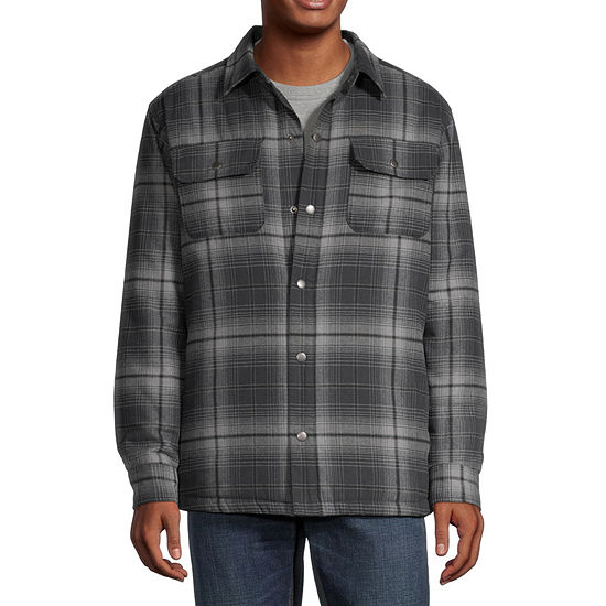 Free Country Utility Lined Mens Long Sleeve Regular Fit Flannel Shirt