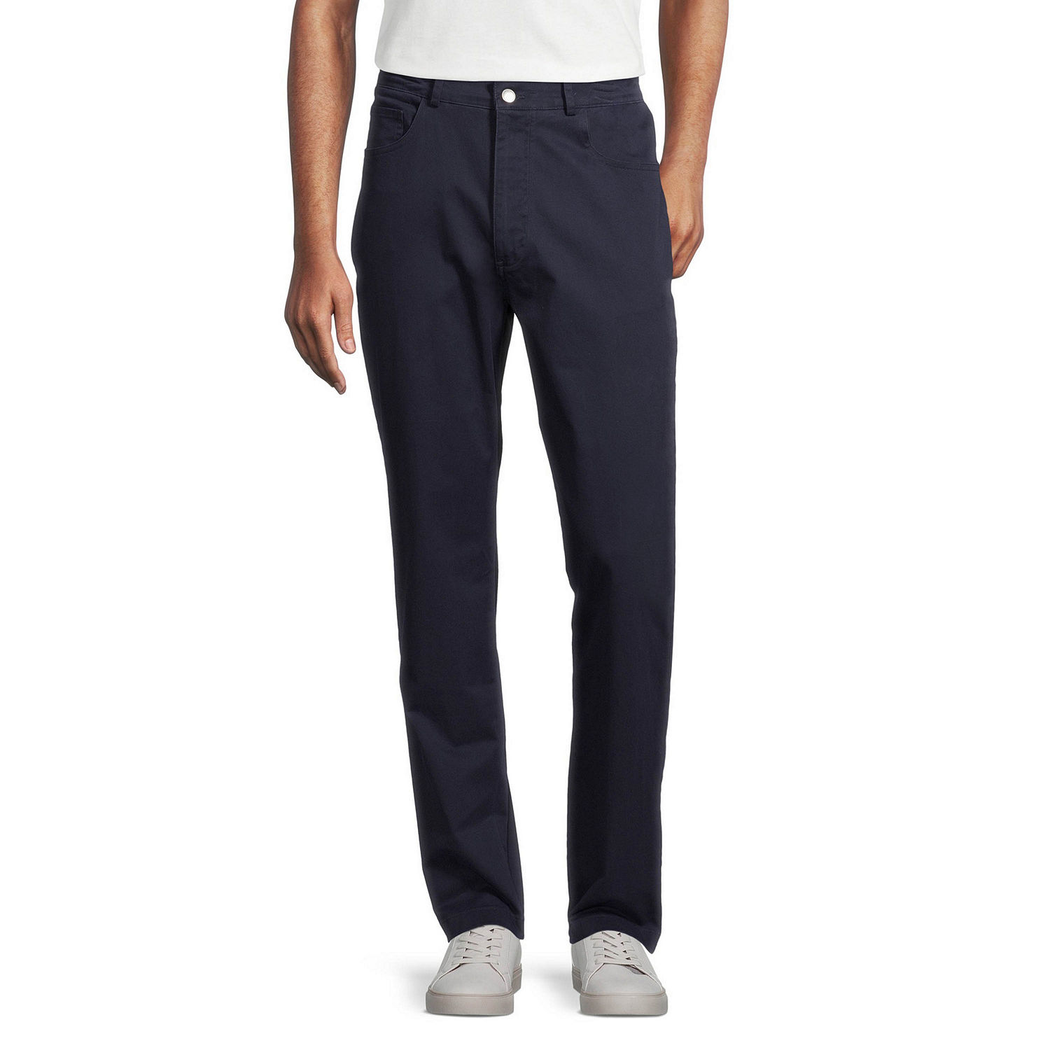 Stafford Mens Regular Fit Flat Front Pant - JCPenney