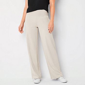 Women With Control Regular Faux Drawstring Waist Pants with