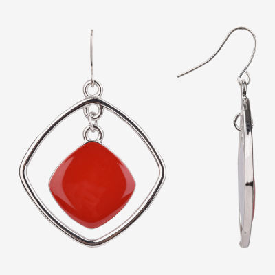 Mixit Womens Square Drop Earrings