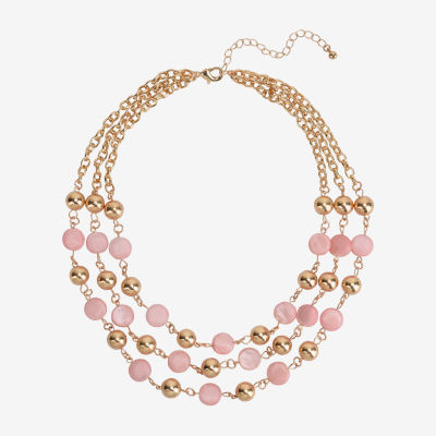 Mixit Gold Tone / Inch Cable Beaded Necklace