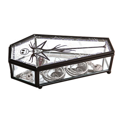 Disney The Nightmare Before Christmas Jack Skellington Coffin-Shaped Glass Jewelry Box