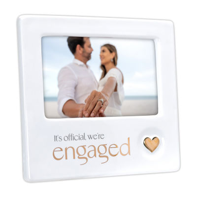 Malden 4x6 We'Re Engaged Ceramic Heart Tabletop Frame