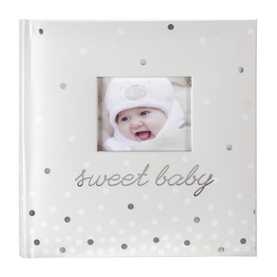 Malden 2-Up Sweet Baby Silver Stamp 160 Photo Album