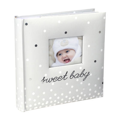 Malden 2-Up Sweet Baby Silver Stamp 160 Photo Album