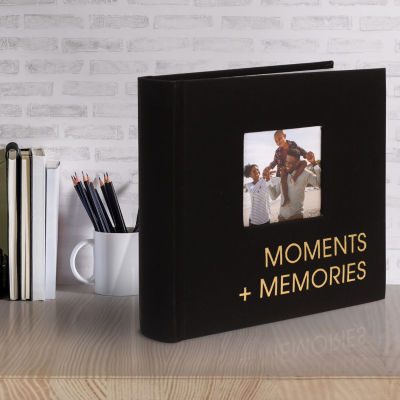 Malden 1-Up Moments Black Fabric 80 Photo Album