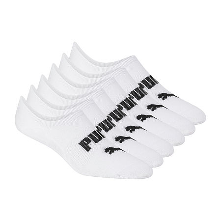 PUMA Superlite Performance 6 Pair Multi-Pack Liner Socks - Womens, 9-11, White