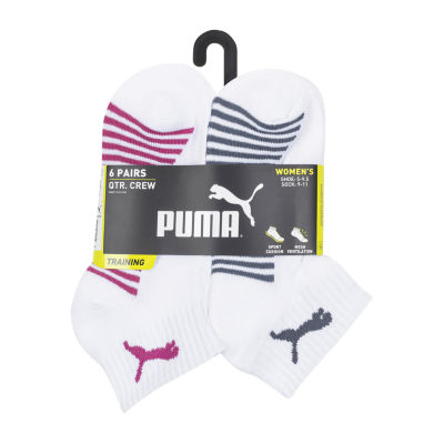 PUMA Ultimate Training 6 Pair Quarter Ankle Socks Womens