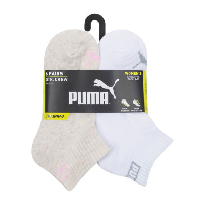 PUMA Ultimate Training 6 Pair Quarter Ankle Socks Womens