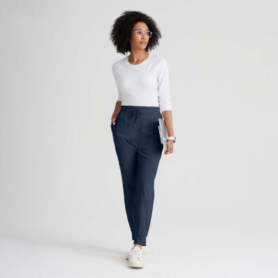 Barco One Bop513 Boost 3-Pocket Mid-Rise Jogger Womens Petite Scrub Pant