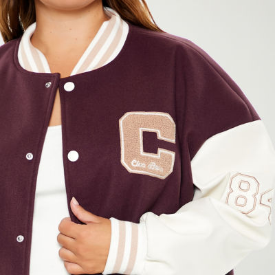 Forever 21 Varsity Lightweight Juniors Plus Bomber Jacket