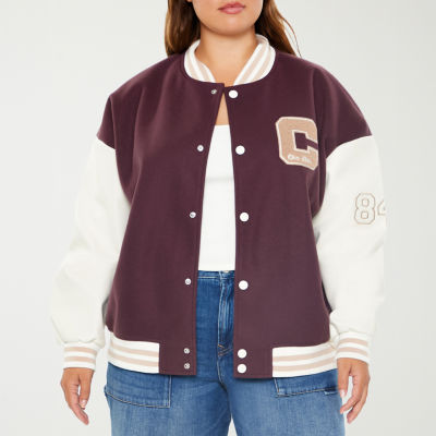 Forever 21 Varsity Lightweight Juniors Plus Bomber Jacket