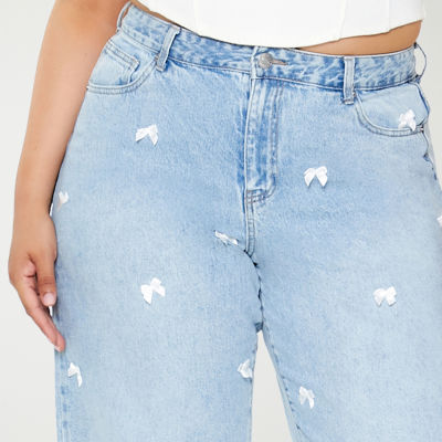 Forever 21 Juniors Plus Womens High Rise Regular Fit Jean