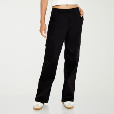 Forever 21 Nylon Womens Low Rise Straight Cargo Pant-Juniors