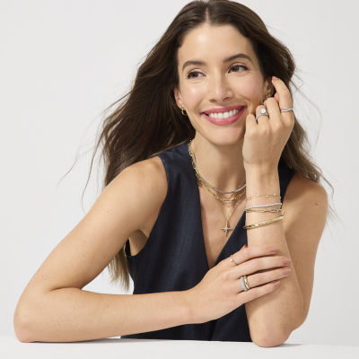 Diamond Addiction (G-H / Si2-I1) Womens 1/4 CT. T.W. Lab Grown White Diamond 10K Gold Stackable Ring