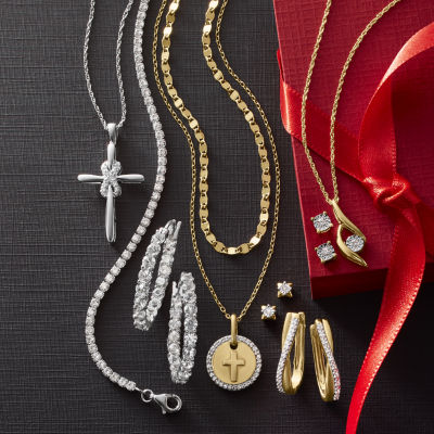 YES, PLEASE! 2-pc. Diamond-Accent Necklace Set in 14K Gold Over Silver