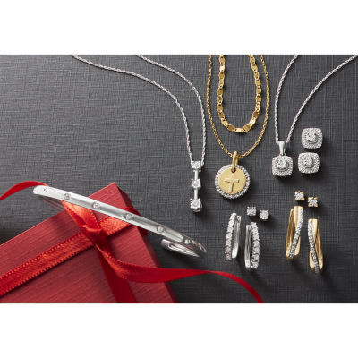 Yes, Please! Womens 1/10 CT. T.W. Natural White Diamond 14K Gold Over Silver 2 Pair Earring Set