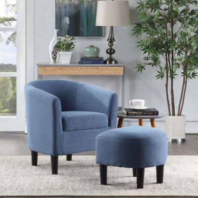 Take a Seat Churchill Accent Chair with Ottoman