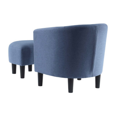 Take a Seat Churchill Accent Chair with Ottoman
