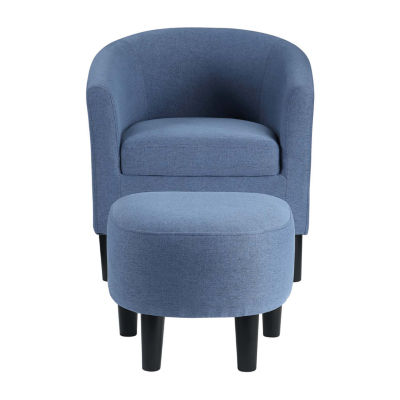 Take a Seat Churchill Accent Chair with Ottoman