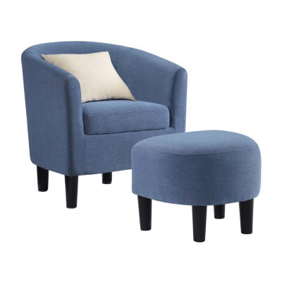 Take a Seat Churchill Accent Chair with Ottoman
