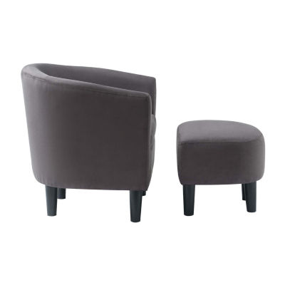 Take a Seat Churchill Accent Chair with Ottoman