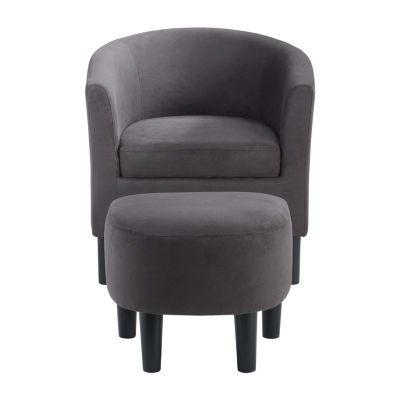 Take a Seat Churchill Accent Chair with Ottoman