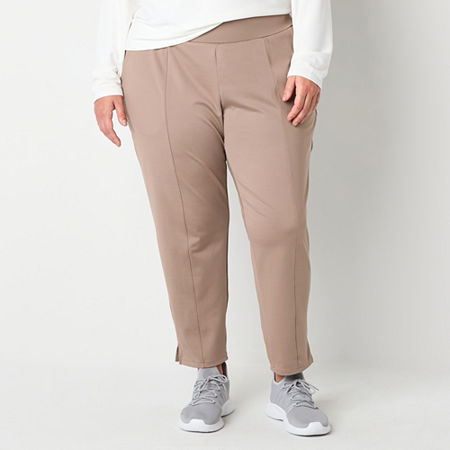 Xersion Everultra Womens Mid Rise Straight Ankle Pant Plus, 5x, Beige