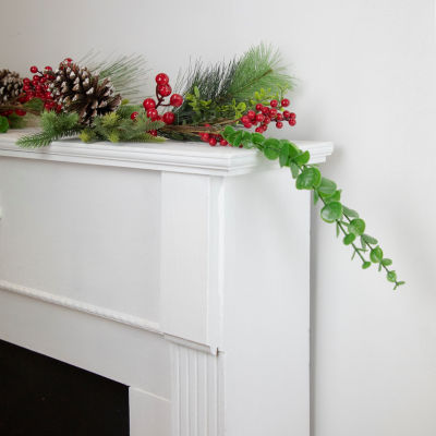 Northlight Berry Pine And Eucalyptus Unlit Indoor Christmas Garland