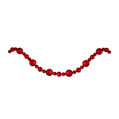 Northlight Red Shatterproof Ball Unlit Indoor Christmas Garland