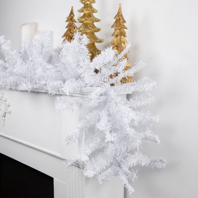 Northlight White Canadian Pine Unlit Outdoor Christmas Garland