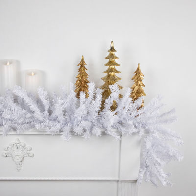 Northlight White Canadian Pine Unlit Outdoor Christmas Garland