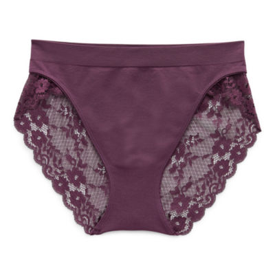 Ambrielle Seamless Lace High Cut Panty