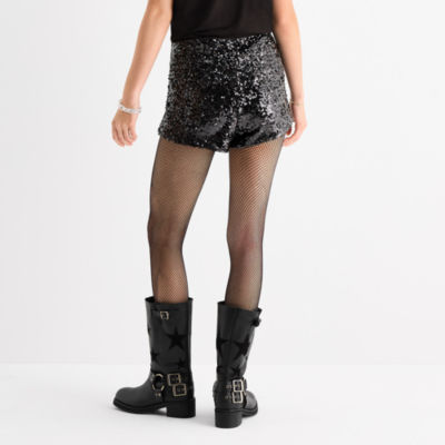Jingle Ball Womens Mid Rise Juniors Pull-On Short