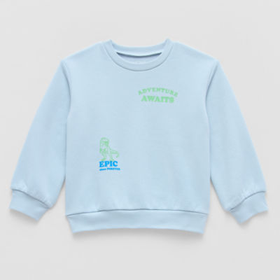 Okie Dokie Toddler & Little Boys Crew Neck Fleece Long Sleeve Sweatshirt