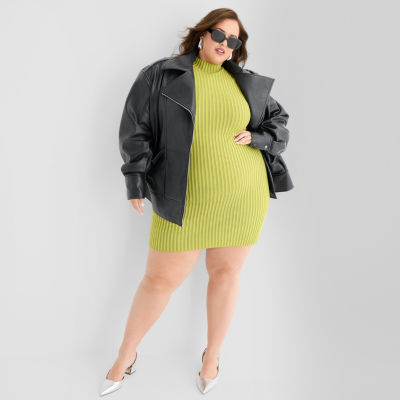 Ashley Graham Womens Plus Moto Brights