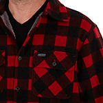 Smiths Workwear Sherpa Lined Plaid Fleece Mens Shirt Jacket