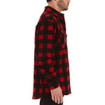 Smiths Workwear Sherpa Lined Plaid Fleece Mens Shirt Jacket