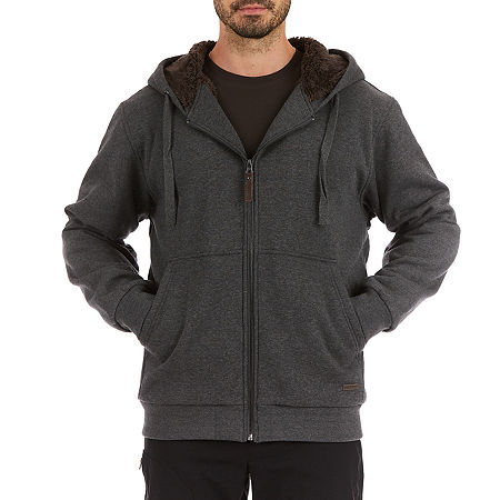 Smiths Workwear Sweater Fleece Mens Fleece Hooded Lined Midweight Jacket, Xx-large, Gray