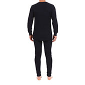 Fruit of the Loom Men's Classic Midweight Waffle Thermal Underwear Crew Top  (1 & 2 Packs), Black, Small at  Men's Clothing store