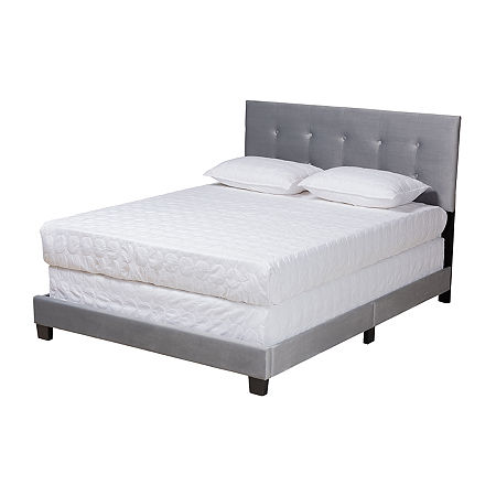 Caprice Wooden Panel Bed, One Size, Gray