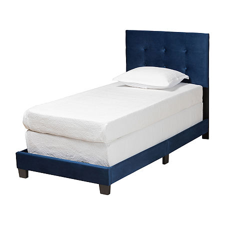 Caprice Wooden Panel Bed, One Size, Blue