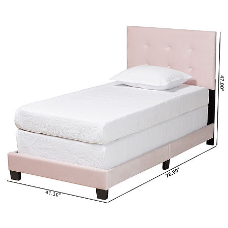 Caprice Wooden Panel Bed, One Size, Pink