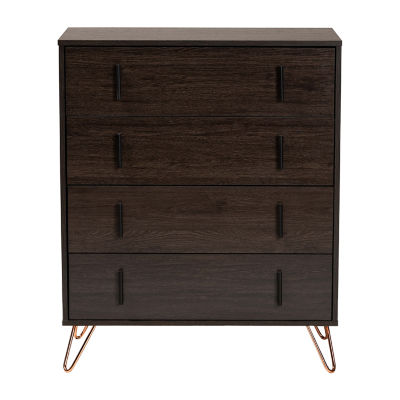 Baldor Bedroom Collection 4Drawer Chest, Color Dk Brown JCPenney