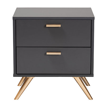 Kelson Bedroom Collection Nightstand, One Size, Gray -  Baxton Studio, 79026900026