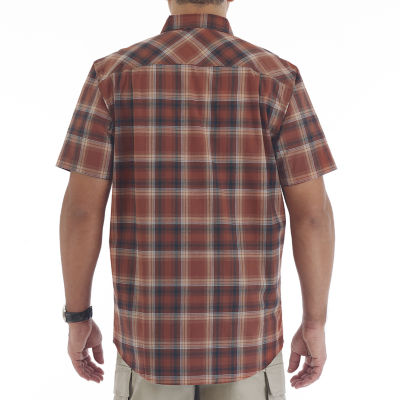 Smiths Workwear Mens Short Sleeve Regular Fit Stretch Fabric Button-Down Shirt
