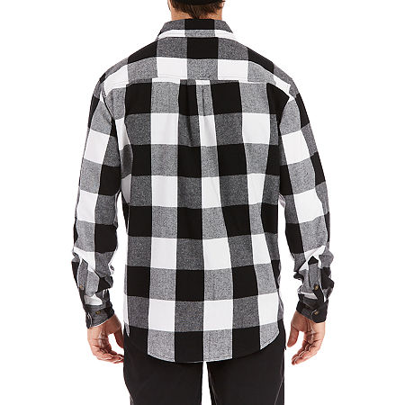 Smiths Workwear Mens Regular Fit Long Sleeve Flannel Shirt, Xx-large, White