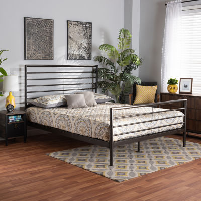 Alva Metal Headboard and Footboard Platform Bed