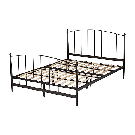 Lana Metal Headboard And Footboard Platform Bed, One Size, Black