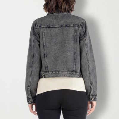 24seven Comfort Apparel Cropped Heavyweight Denim Jacket